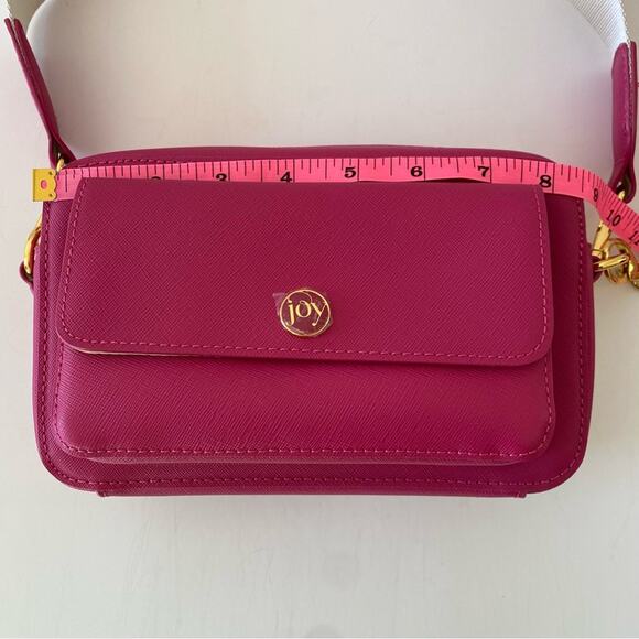 NWT Joy Clean & Chic Saffiano Leather Crossbody Camera Bag with Card Case Pink - Picture 12 of 12